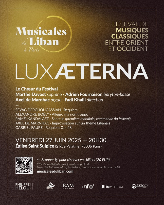 Affiche du concert LUX AETERNA